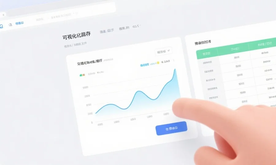 用户点击网页上的导出按钮，将可视化走势图保存为图片或表格文件，画面简洁清晰